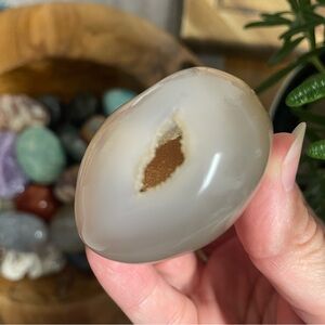 Large Polished Agate Stone with Natural Center